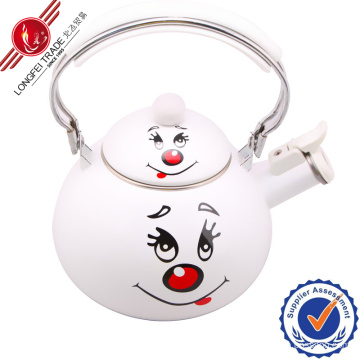 Whistling New Design Elegant Decal Enamel Teapot